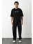 Unisex Baskılı Oversize T-Shirt - Siyah 5