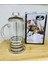 Paslanmaz Çelik 350 ml Cam French Press - Bitki Çayı ve Kahve Demleme Demliği 3