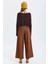 Pilili Loose Fit Kumaş Pantolon Kahverengi 5