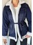 Kadın Bel Kuşaklı Içi Peluş Jean Kot Ceket P-00018968 3