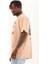 Unisex Oversize Baskılı Bisiklet Yaka T-Shirt - Bej 3