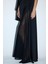 Asimetrik Saten Elbise Siyah 12445957000 4