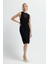 Garnili Kolsuz Triko Elbise Siyah 12445596000 1