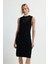 Garnili Kolsuz Triko Elbise Siyah 12445596000 2