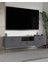 1326DROPCT-32 Duvara Montaj Tv Sehpası Antrasit-Gümüş 1