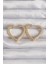 Pirinç Gold Renk Zirkon Taşlı Motifli Kalp Küpe - TJ-BKP9285 1