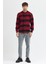 Regular Fit Flanel Flam Dokulu Cepsiz Hakim Yaka Erkek Gömlek 1