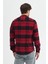 Regular Fit Flanel Flam Dokulu Cepsiz Hakim Yaka Erkek Gömlek 6