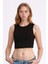 Kadın Giyim Pamuklu & Elastan Kolsuz Bisiklet Yaka 3 Adet Siyah Crop LL.011.ILK.109 2