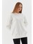 Kedi Işlemeli Sweatshirt Ekru 4