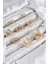 Pirinç Sarmal ve Yıldız Model Gold Renk Kadın Yüzük Kombin Set - TJ-BYK3813 1