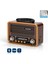 R85 Nostaljik Bluetooth Radyo Type-C Şarjlı Tws Dual Bağlantı Fm/am/sw Kahverengi 2