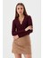 V Yaka Bluz Bordo 4