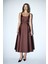 Kolsuz Midi Boy Elbise Kahve 12443243003 1