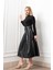 Double Zip Kuşaklı Deri Etek 6821 1