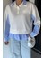 Kadın Polo Yaka Gömlek Garnili Sweatshirt P-00019010 1