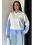 Kadın Polo Yaka Gömlek Garnili Sweatshirt P-00019010 2