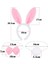 Tavşan Kostüm Seti Taç Papyon Kuyruk Pembe Renk (5332) 1