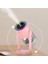 Sessiz USB Hava Nemlendirici & Yağ Difüzörü Gece Lambası – Pembe – 300 ml Ultrasonik Buhar + LED Işık 3