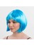 Turkuaz Renk Parti Peruğu Küt Saç (5332) 4