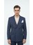Lacivert Çizgili Erkek Kruvaze Blazer Ceket – Italyan Kesim, Modern ve Klasik Şıklık 4