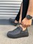 JY502 Bold Bağcıklı Cilt Erkek Günlük Sneaker Ayakkabı Cst - Siyah 3