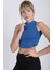 Sıfır Kollu Büstiyer Kısa Penye Crop T-Shirt 1
