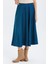 Süet A Kesim Midi Etek Mavi 2