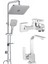 Krom Tepe Duş Seti Duş Başlığı Lavabo Banyo Bataryası Çeşme Banyo Seti 1