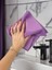 Aliva's Premium Mikrofiber Cam ve Ayna Bezi- Sihirli Temizlik Bezi- 40X40 Cm- Mor Renk 1