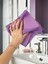 Aliva's Premium Mikrofiber Cam ve Ayna Bezi- Sihirli Temizlik Bezi- 40X40 Cm- Mor Renk 4