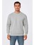 Erkek Üç Iplik Düz Bisiklet Yaka Sweatshirt - Gri 1