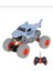 Rc Monster Truck Benekli Köpek Tasarımlı Uzaktan Kumandalı Off-Road Jeep Araba Turuncu Beyaz 6
