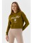 Kapüşonlu Kısa Sweatshirt Olıve 2