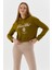 Kapüşonlu Kısa Sweatshirt Olıve 3