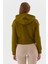 Kapüşonlu Kısa Sweatshirt Olıve 5