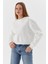 Omuzları Taşlı Sweatshirt Ekru 1