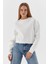 Omuzları Taşlı Sweatshirt Ekru 3