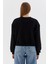 Omuzları Taşlı Sweatshirt Sıyah 5