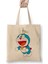 Doraemon 01 Beyaz Bez Çanta Uzun Saplı Alışveriş Çantası Plaj Çantası 1