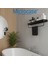Çok Amaçlı Modern Duvar Rafı ve Havlu Askılığı Banyo Mutfak Malzeme Düzenleyici Siyah AL5340 6