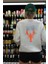 Kadın Sırt Istakoz Baskılı Içi Şardonlu Oversize Sweatshirt 1