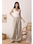 Pileli Basic Keten Pantolon Sedef 5