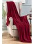 Tek Kişilik Çizgili Tv Battaniyesi 130X180 cm Bordo 3