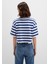 Miav Baskılı Çizgili Crop Tişört 1612456-87201 22