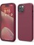 Apple iPhone 15 Uyumlu Silikon Kılıf - Pastel Renk Tonu Esnek Tam Koruma Kapak - Bordo 1