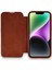 iPhone 14 Pro Max Kılıf Dolpin Kapaklı - Kahverengi (K95) 1