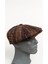 Erkek Kışlık Kaşe Kumaş Desenli Arkası Lastikli Standart Kasket Şapka (Newsboy Cap) 1