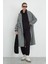Kolu Apolet Detaylı Kaban Gri Melanj 8