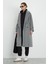 Kolu Apolet Detaylı Kaban Gri Melanj 9